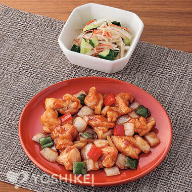 ソースでラクラク♪鶏肉と野菜の黒酢炒め