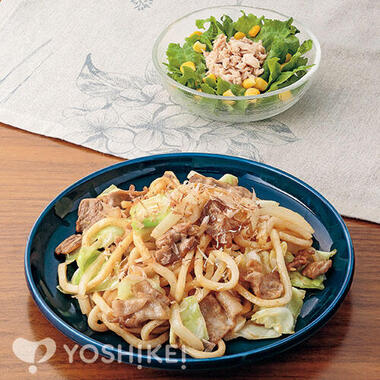 包丁いらず！みそマヨ焼きうどん