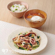 いかときのこのバター焼き